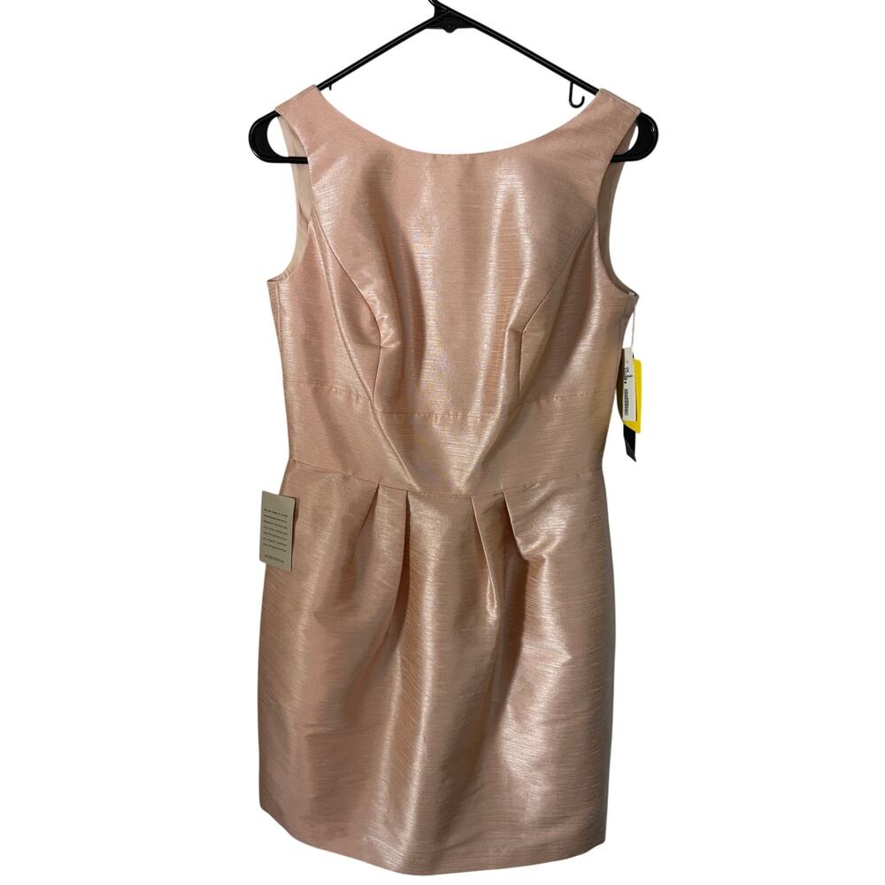 NWT Alfred Sung D522 Pearl Pink Bow Back Cocktail Dress 8 Coquette Feminine - Picture 1 of 5